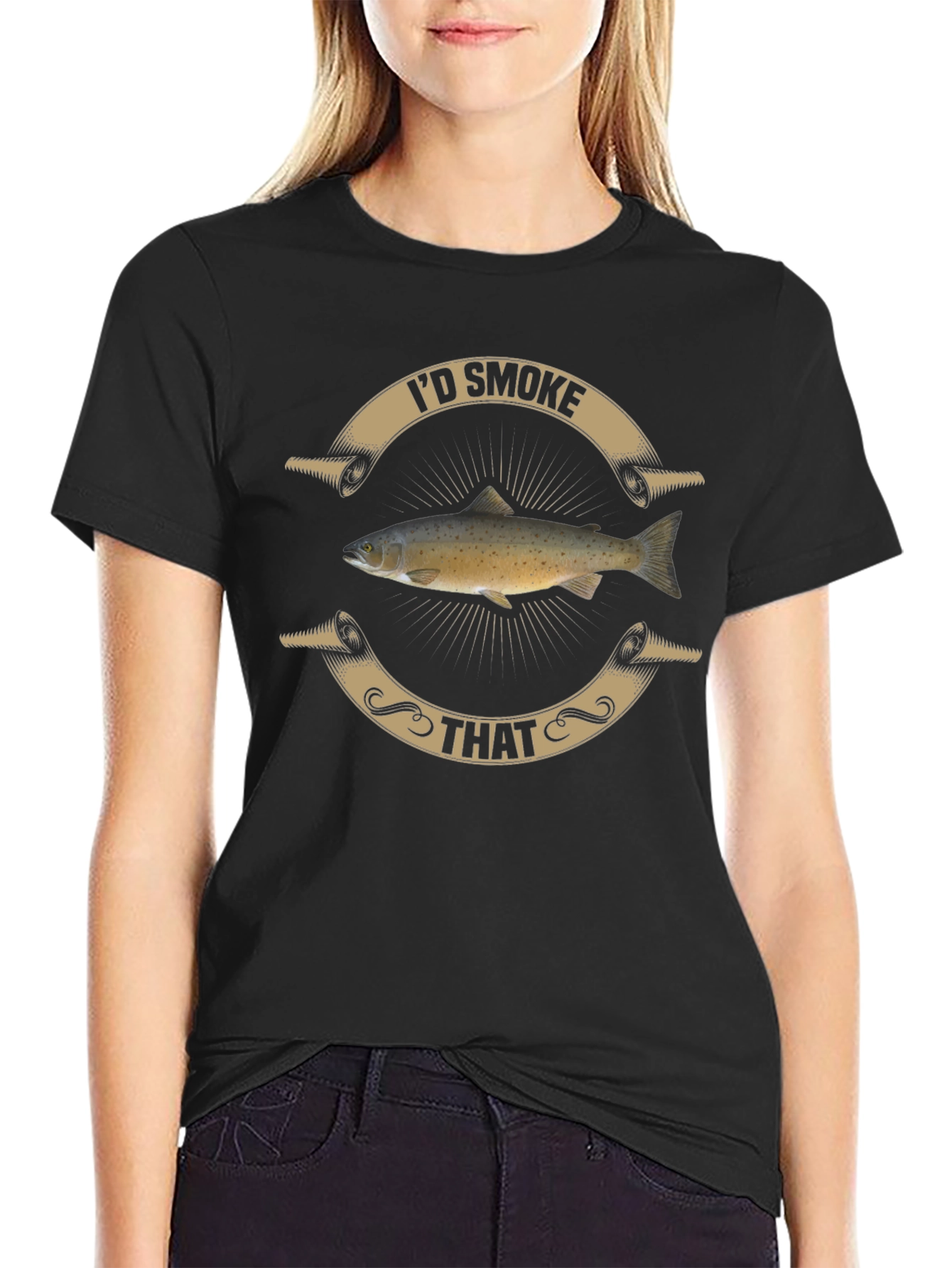 Id Smoke That Fish Graphic T-Shirt