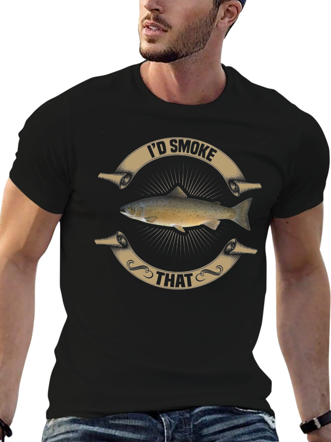 Id Smoke That Fish Graphic T-Shirt