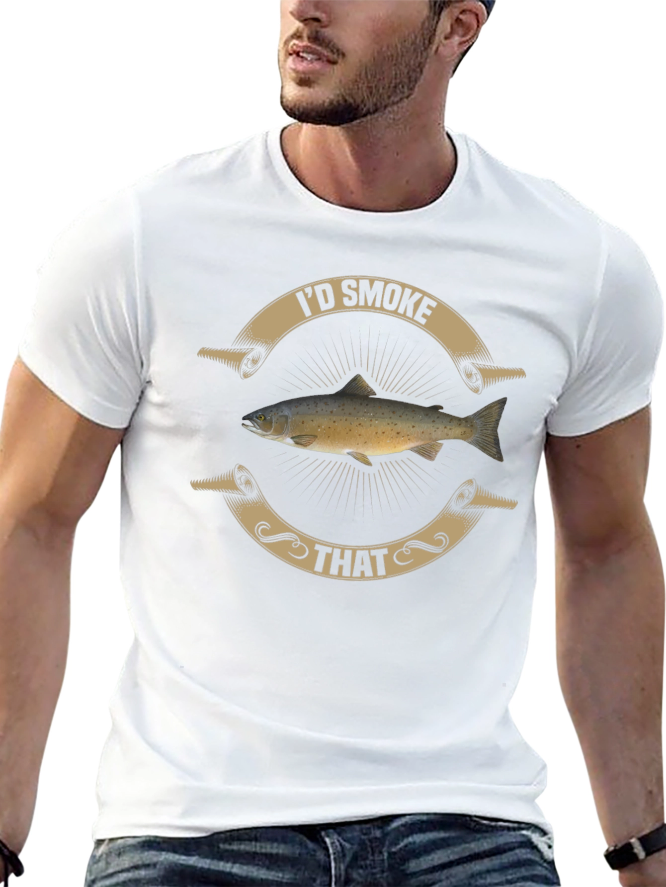 Id Smoke That Fish Graphic T-Shirt