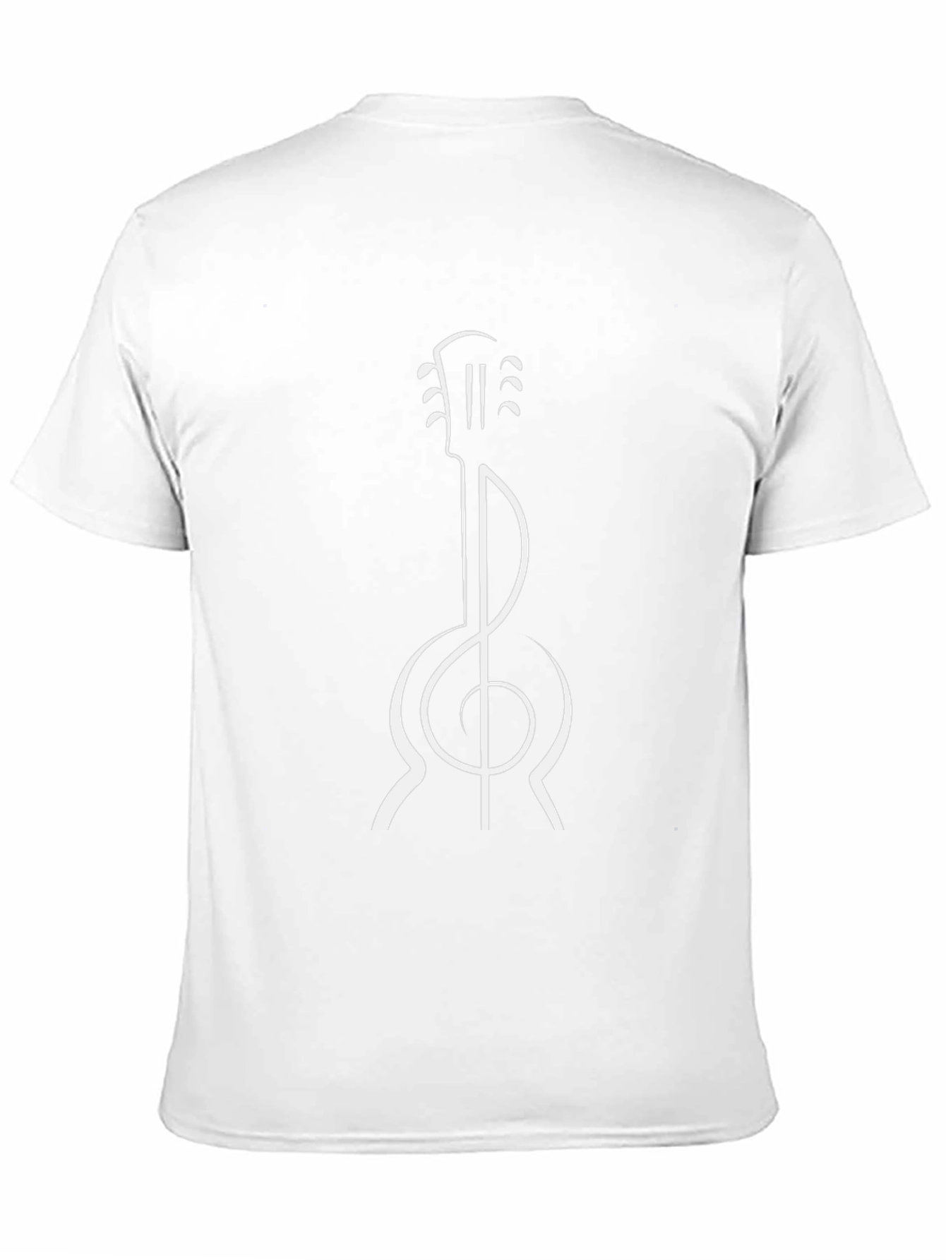 Guitar Treble Clef Black T-Shirt - Music Lover Tee