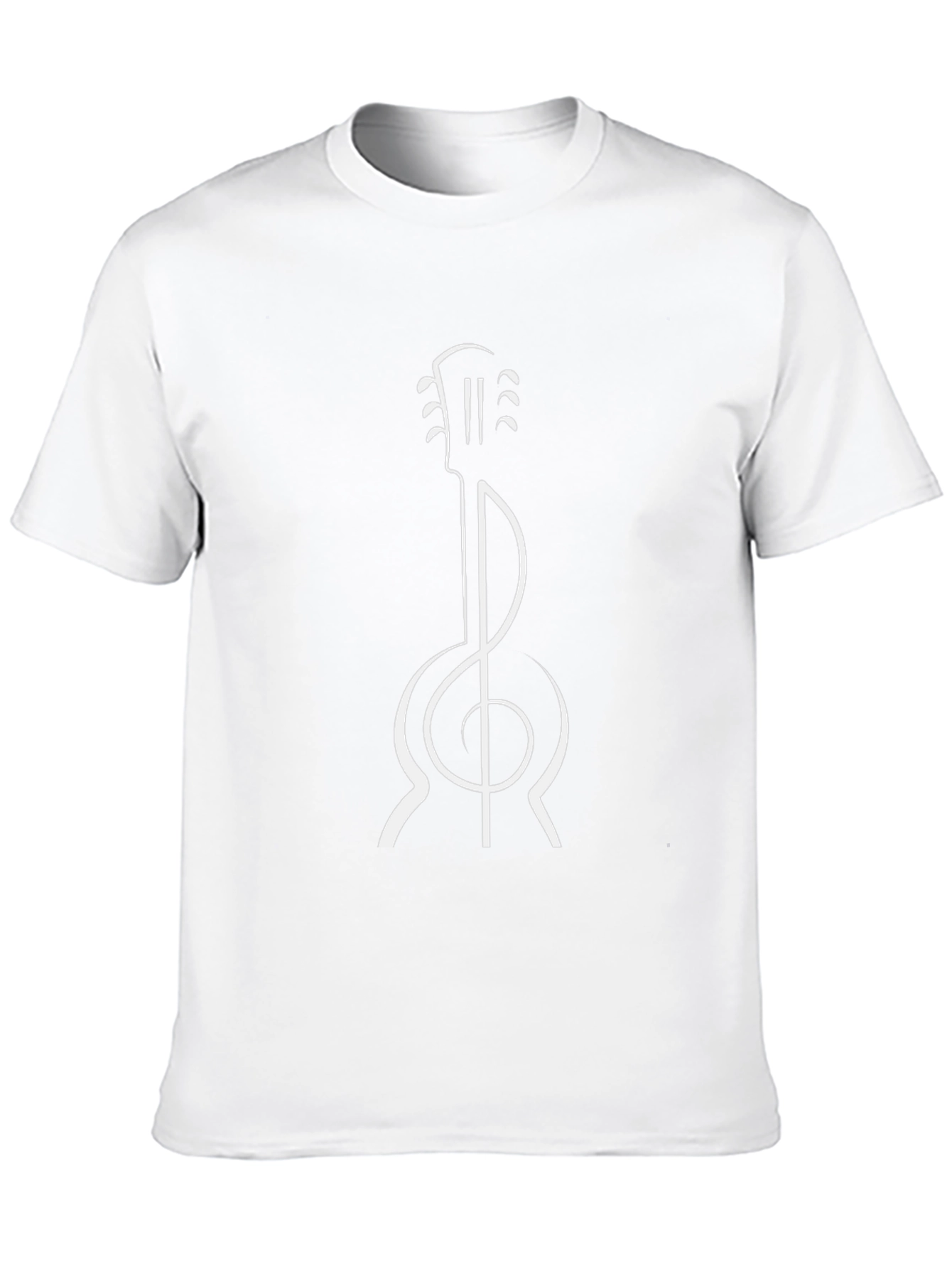 Guitar Treble Clef Black T-Shirt - Music Lover Tee
