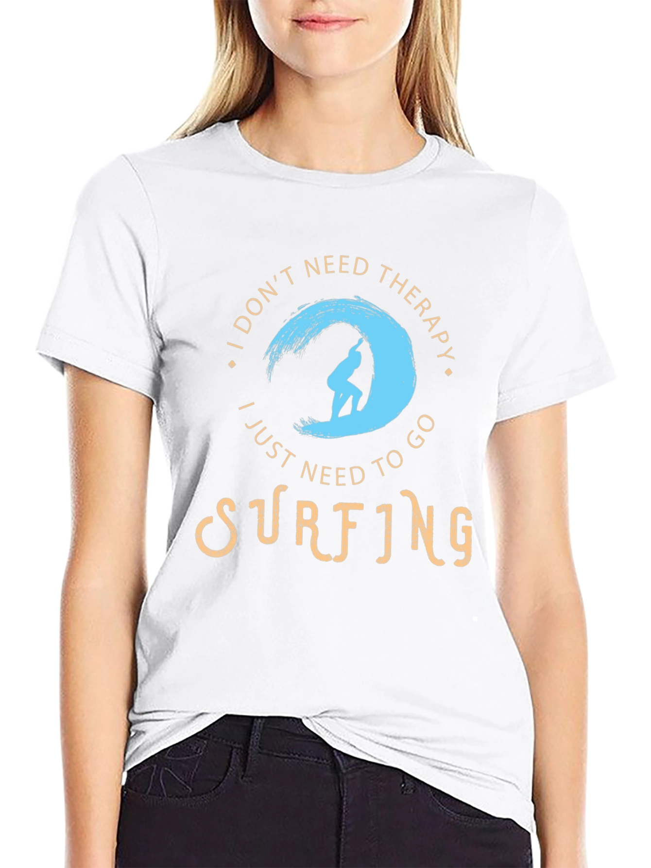 Surfing Therapy T-Shirt - Black