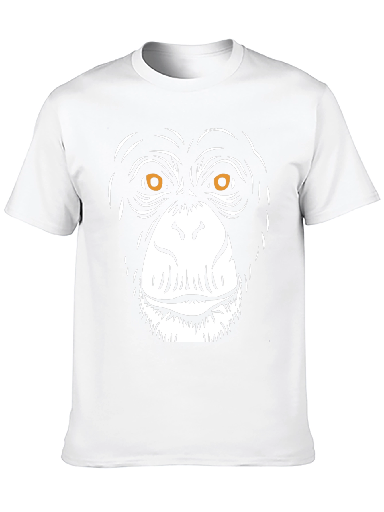 Chimpanzee Face Graphic Black T-Shirt