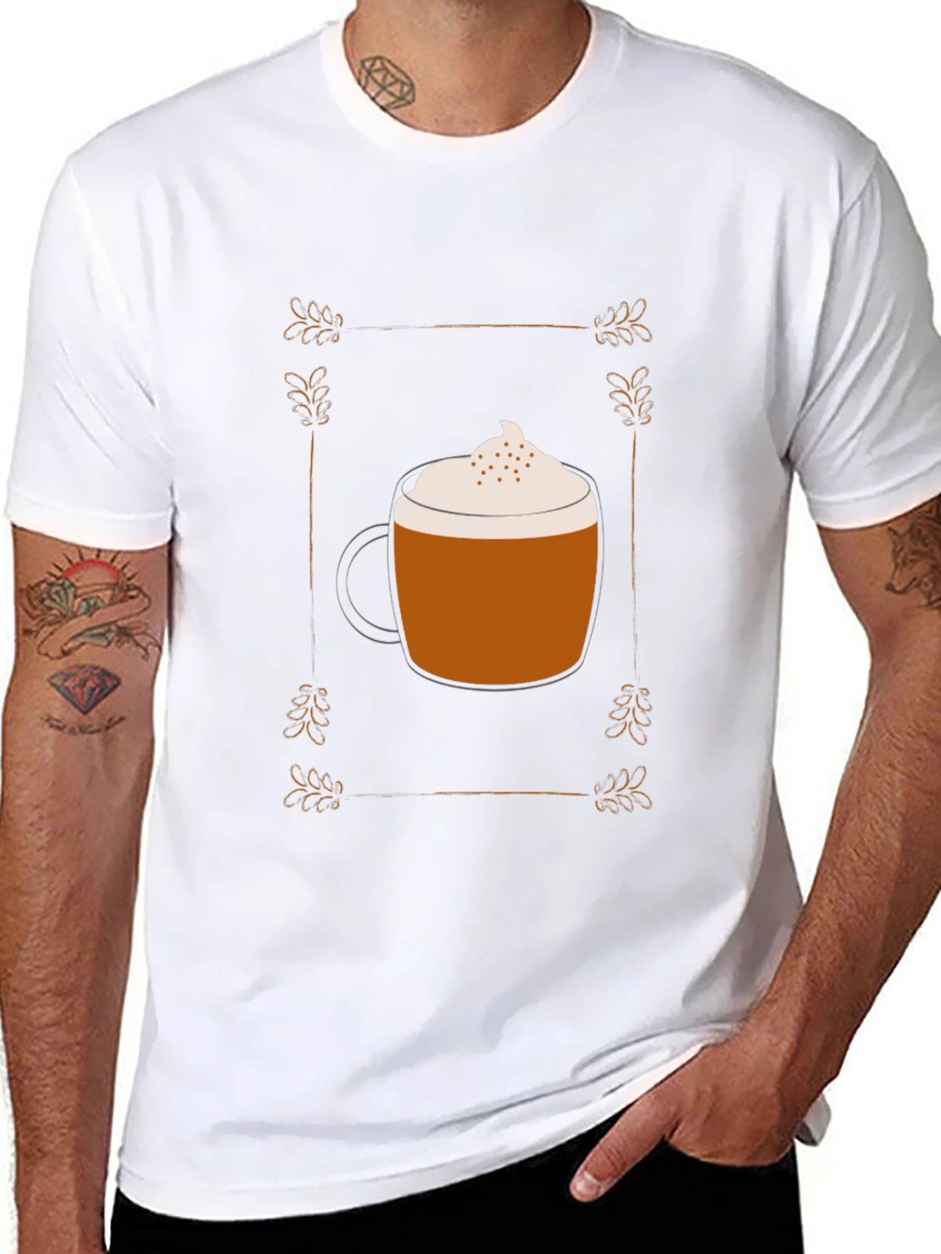 Latte Art T-Shirt - Coffee Lover Tee