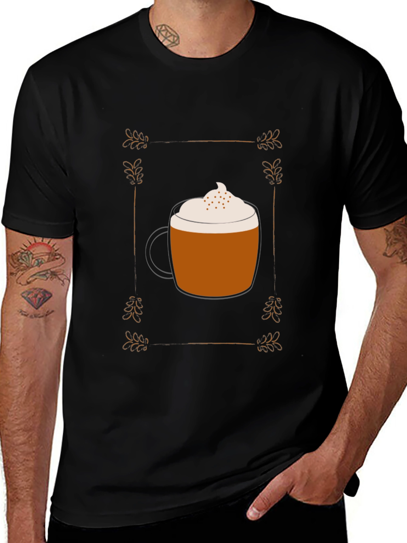 Latte Art T-Shirt - Coffee Lover Tee