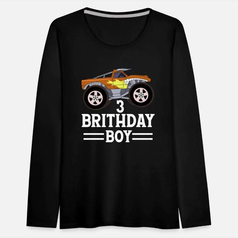 3 Birthday Boy Monster Trucks