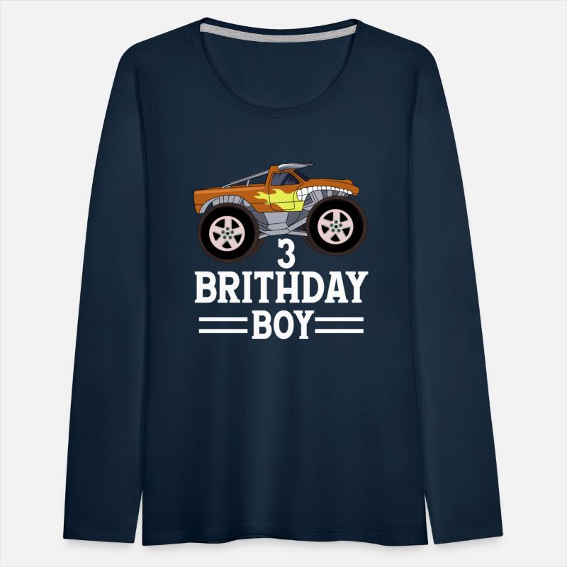 3 Birthday Boy Monster Trucks
