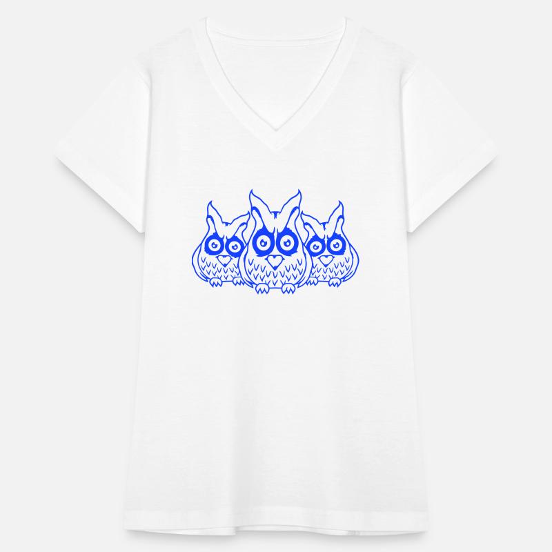 3 owl friends look scary big horror eyes halloween