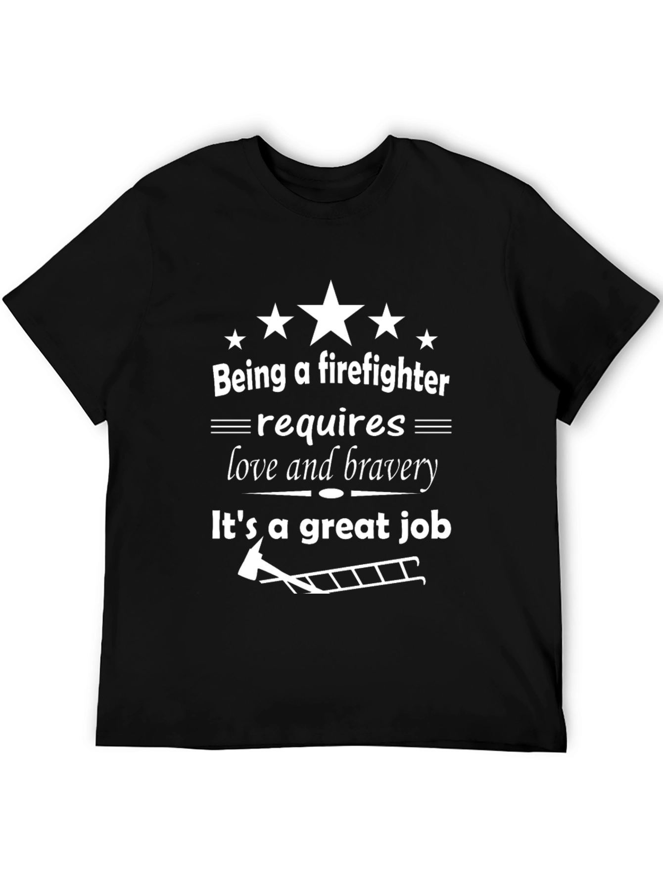 Firefighter Love & Bravery Graphic T-Shirt