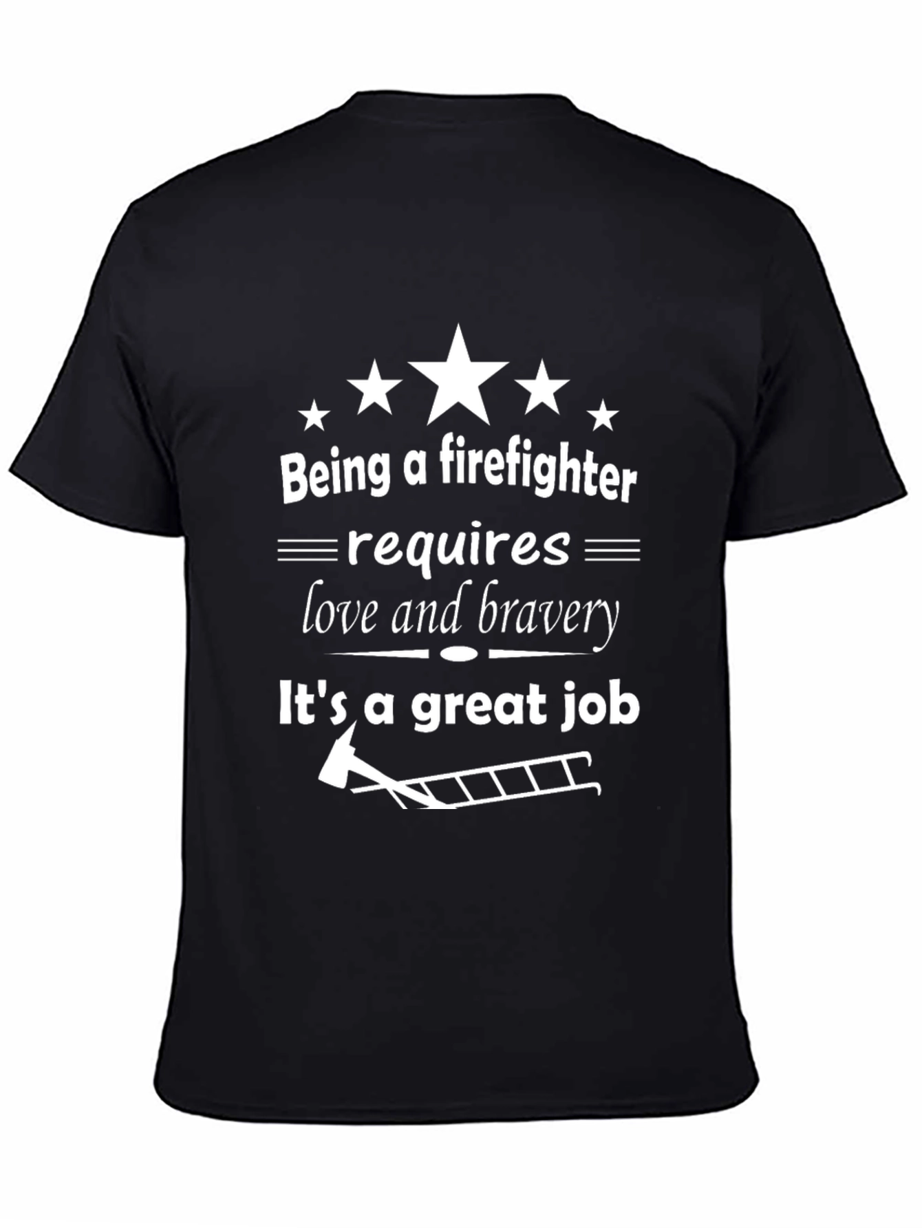 Firefighter Love & Bravery Graphic T-Shirt