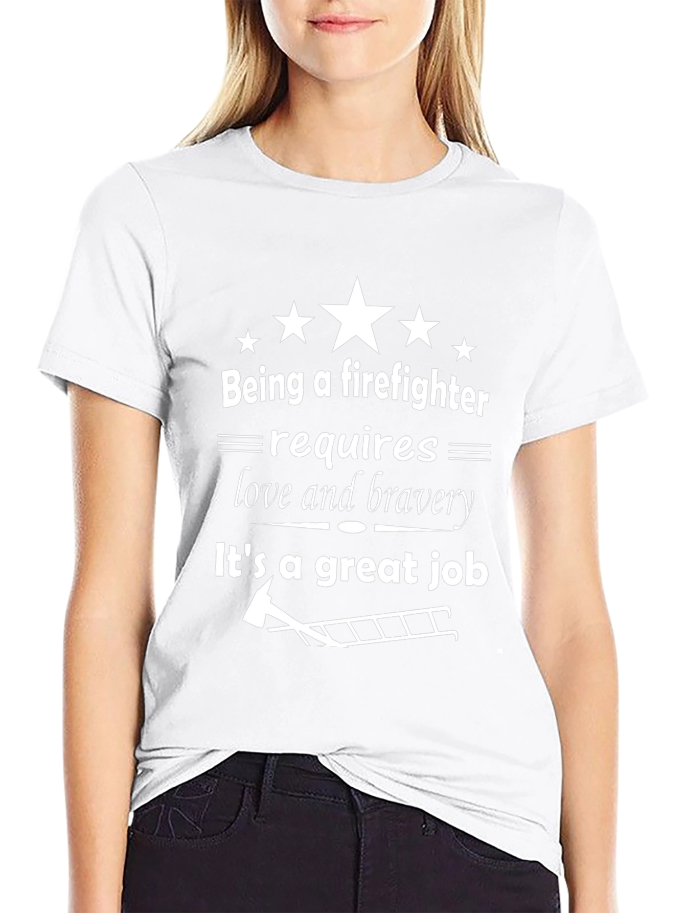 Firefighter Love & Bravery Graphic T-Shirt