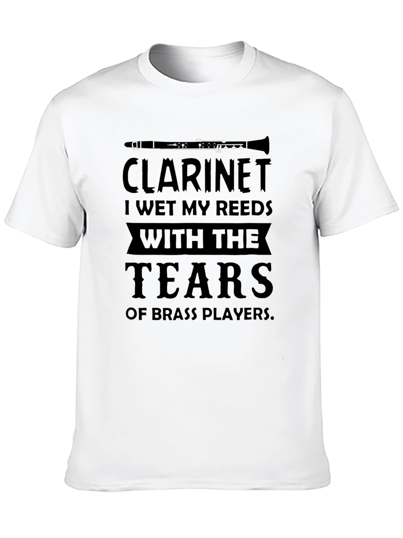 Clarinet Tears of Brass Players Black T-Shirt