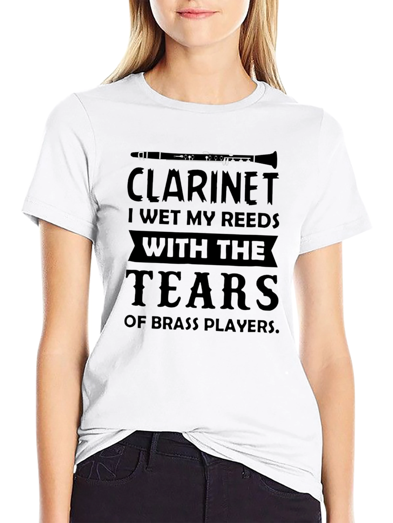 Clarinet Tears of Brass Players Black T-Shirt
