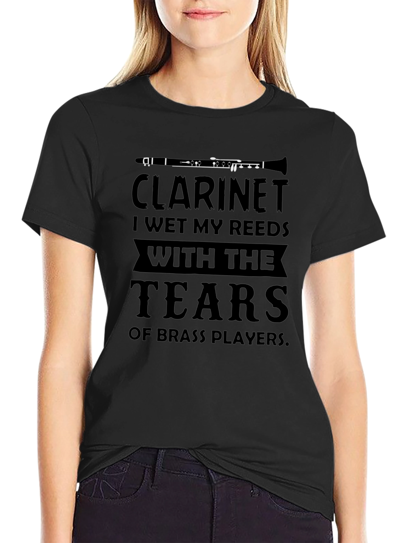 Clarinet Tears of Brass Players Black T-Shirt