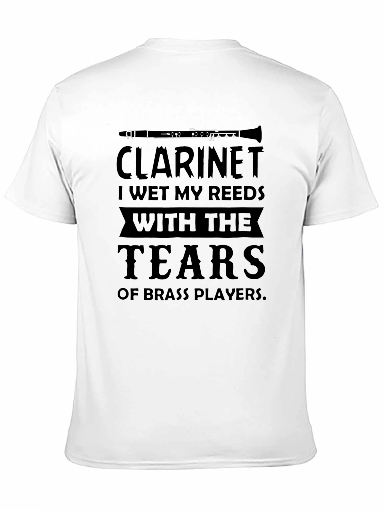 Clarinet Tears of Brass Players Black T-Shirt