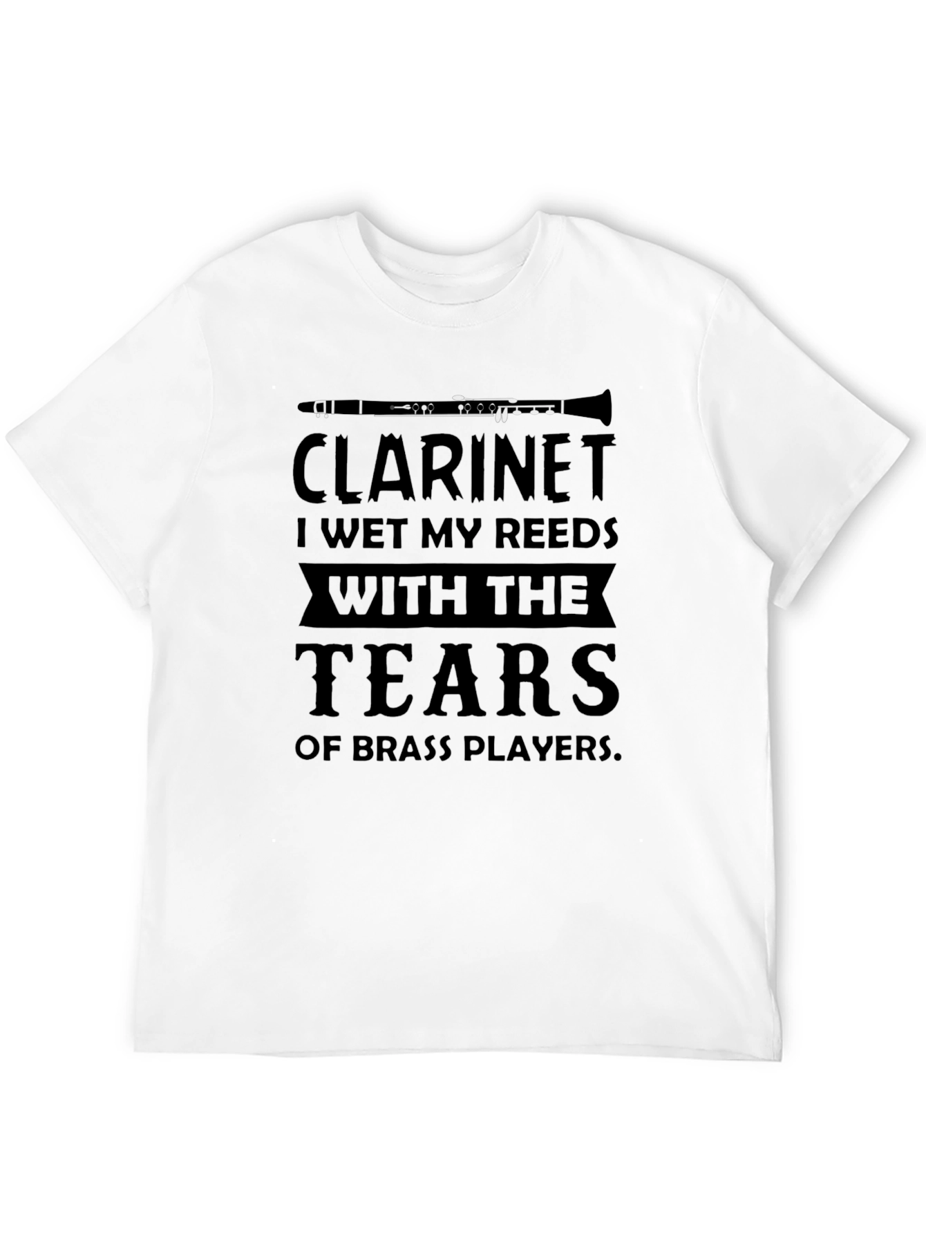 Clarinet Tears of Brass Players Black T-Shirt