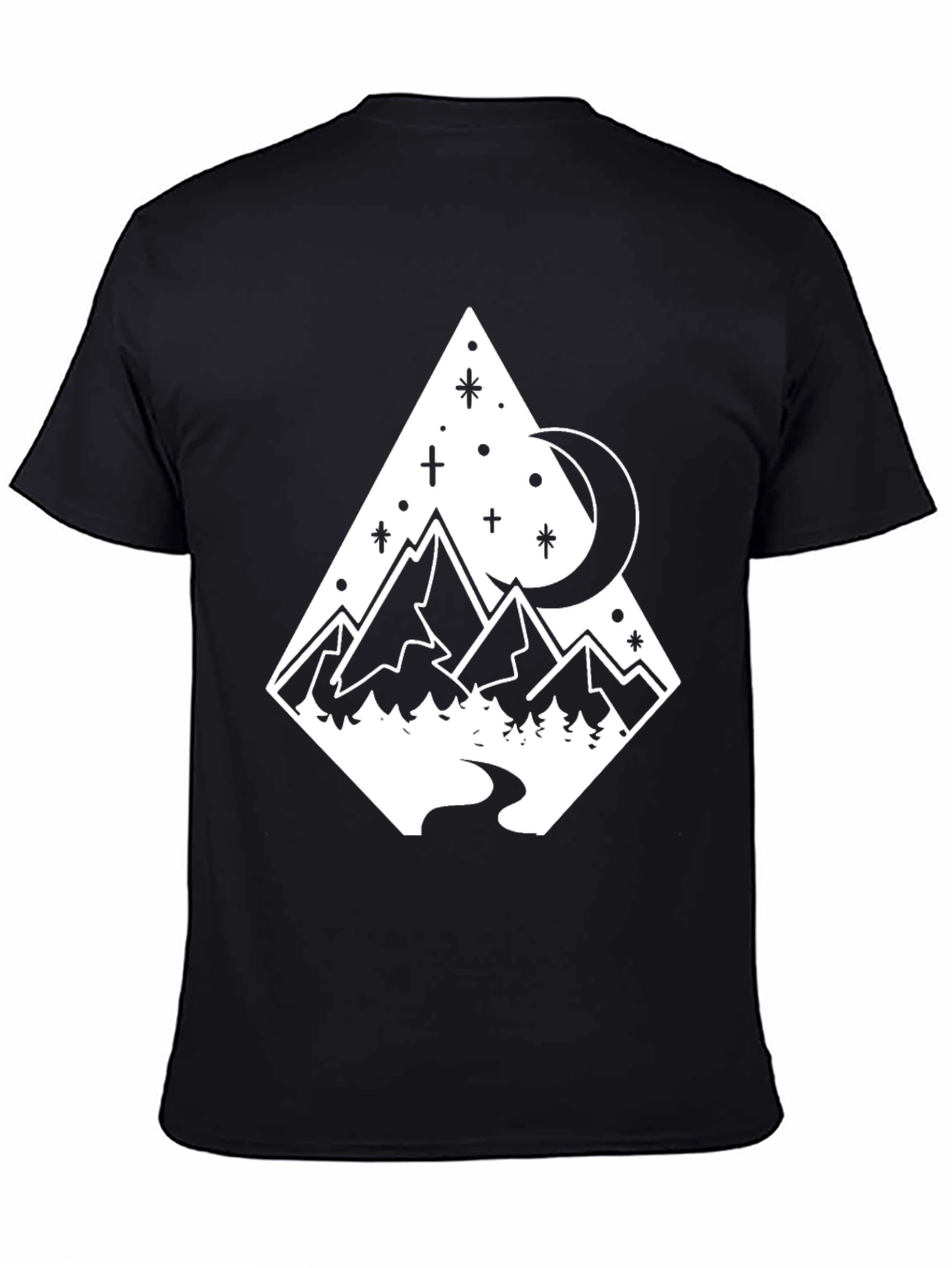 Mountain Moon Graphic Tee - Nature Lover T-Shirt
