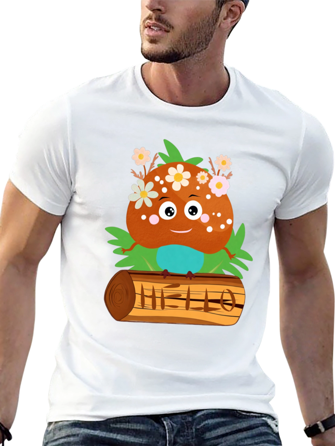 Cute Cartoon Character Print T-Shirt