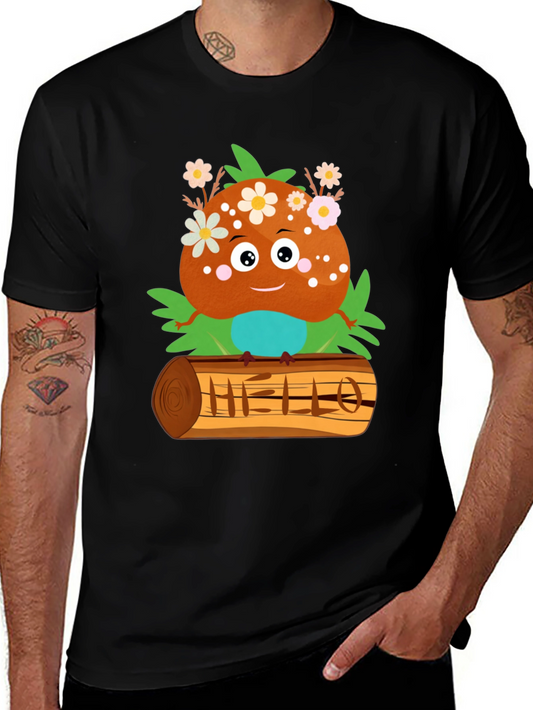 Cute Cartoon Character Print T-Shirt
