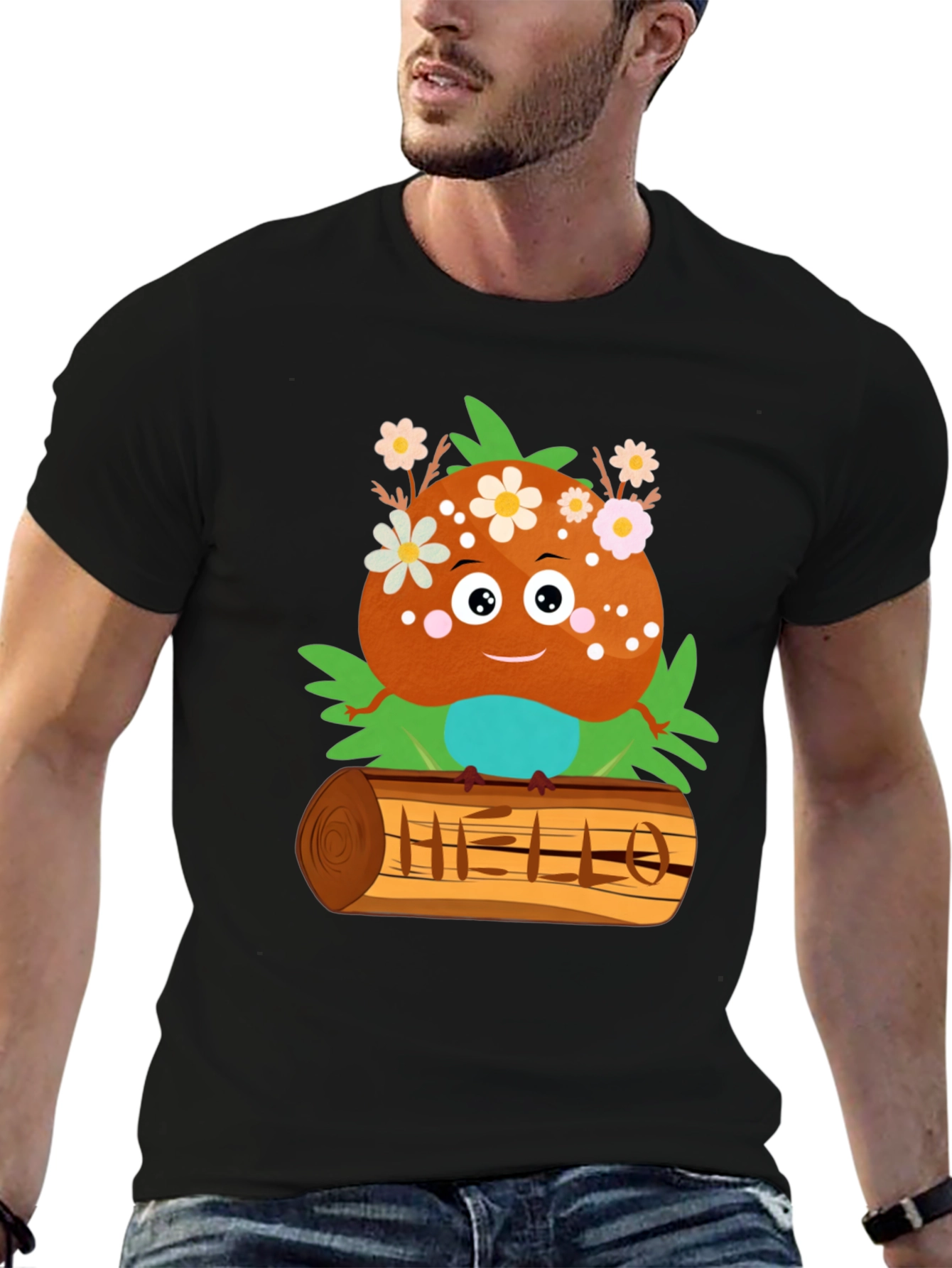 Cute Cartoon Character Print T-Shirt