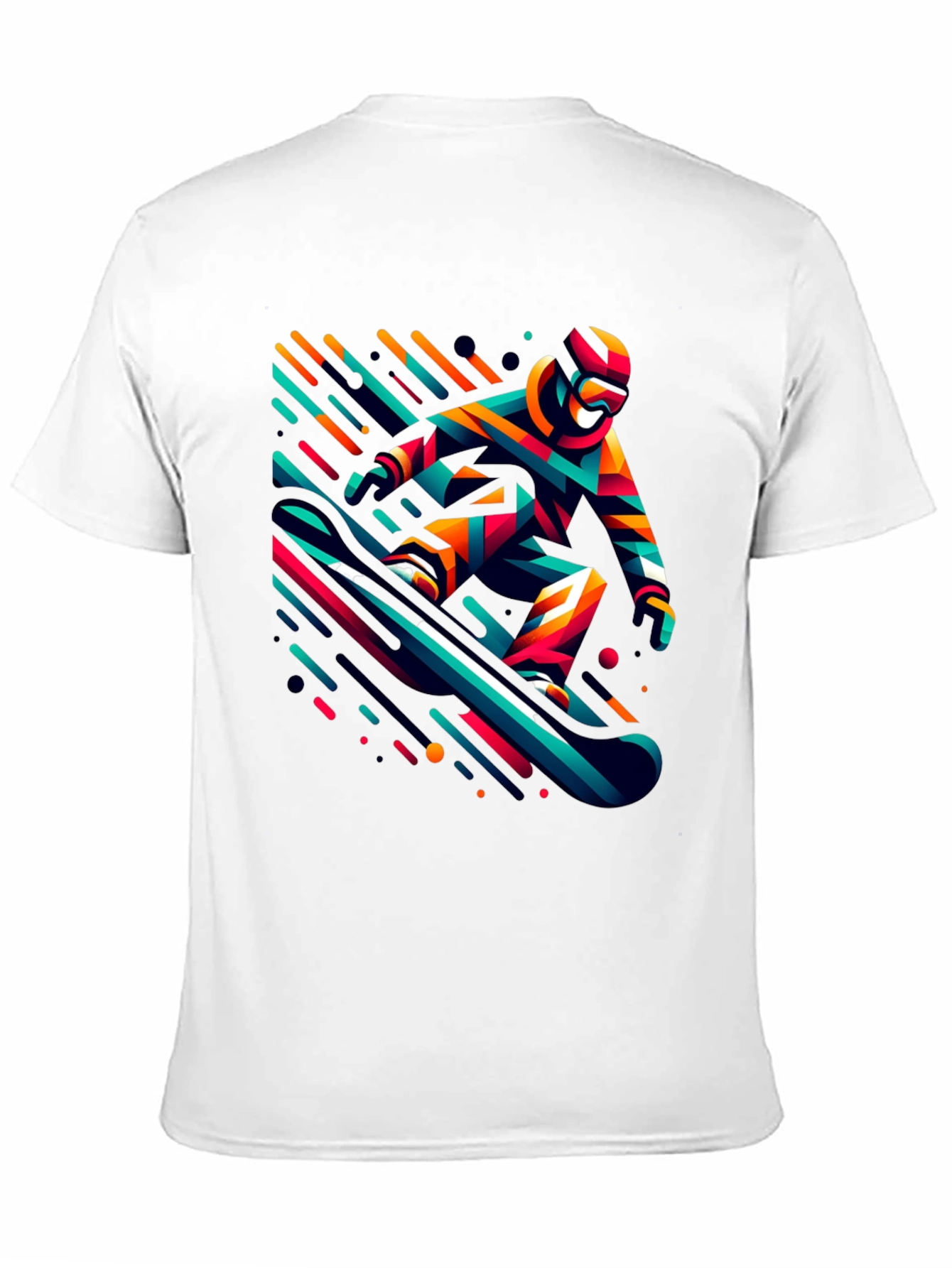 Cool Snowboarder Graphic Black T-Shirt