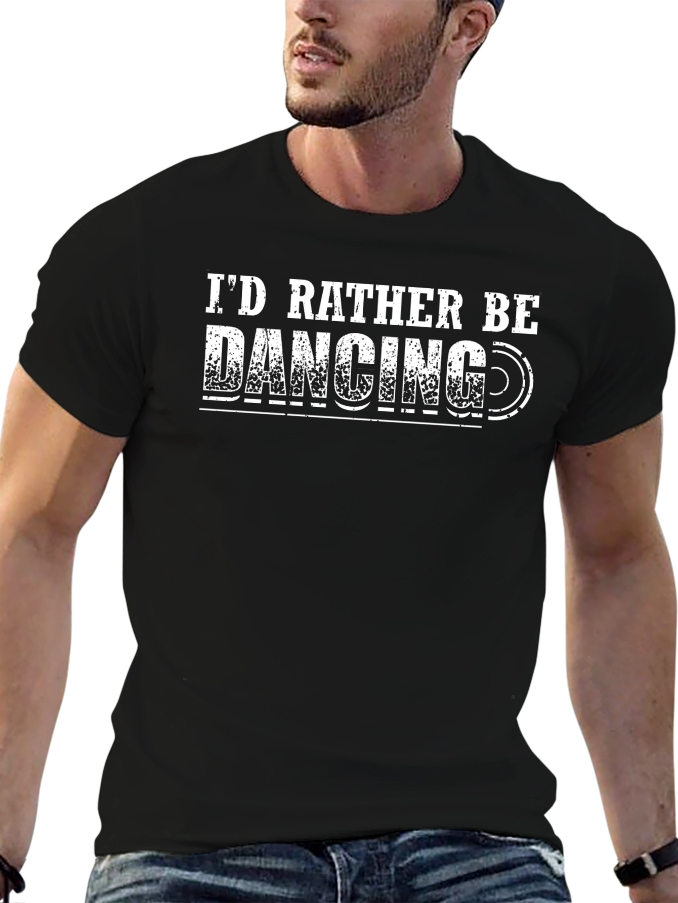 Id Rather Be Dancing Graphic Tee - Black