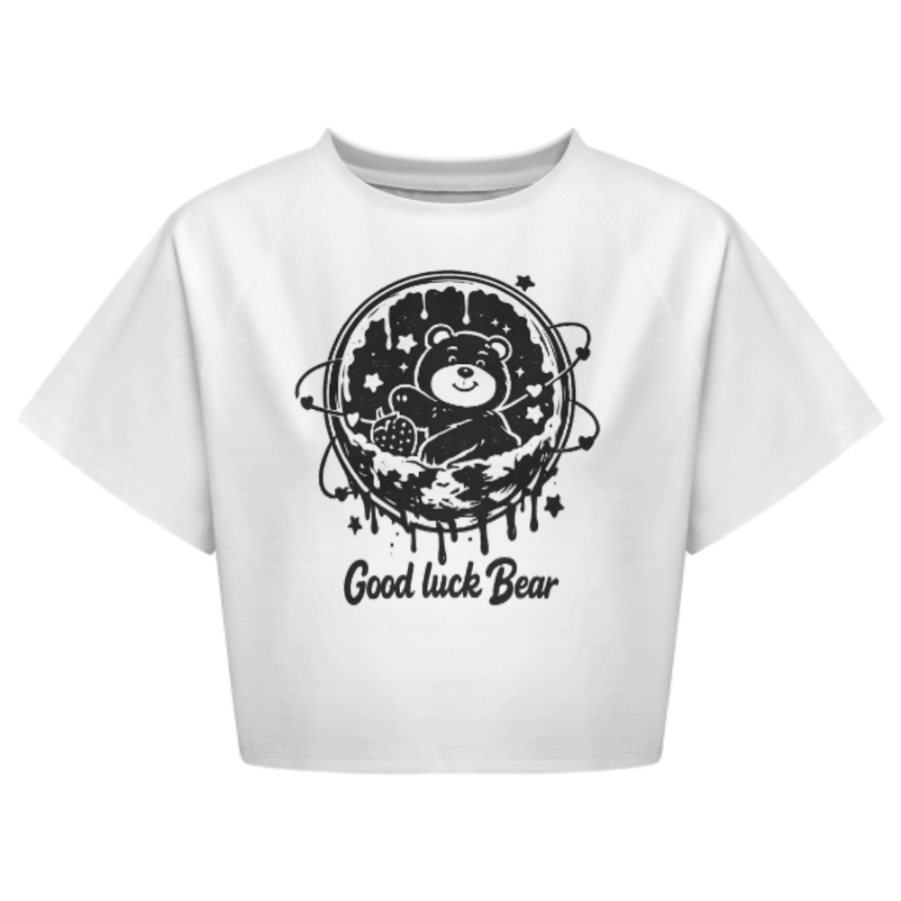 Good Luck Bear Shirt – Cute Kawaii Space Bear Graphic Tee(z1125)