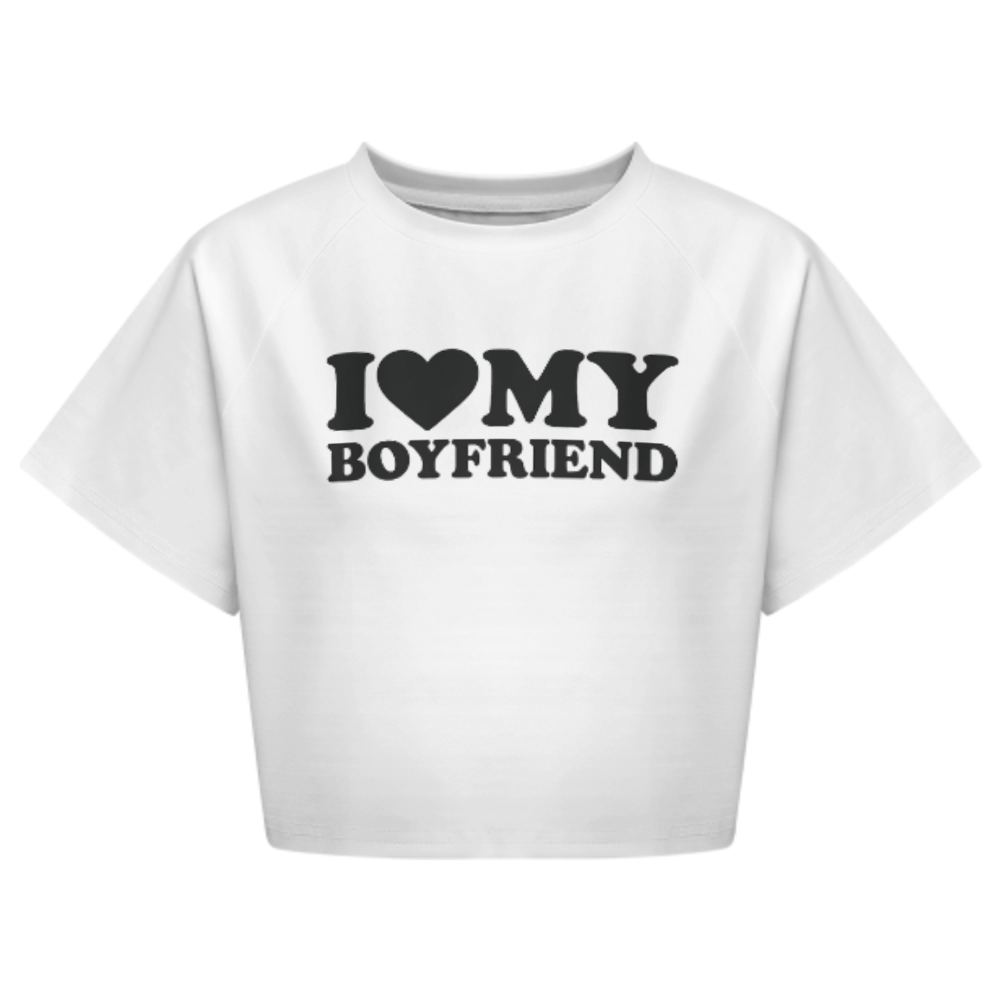 I Love My Boyfriend Shirt – Cute Romantic Graphic Tee for Girlfriends(z1124)