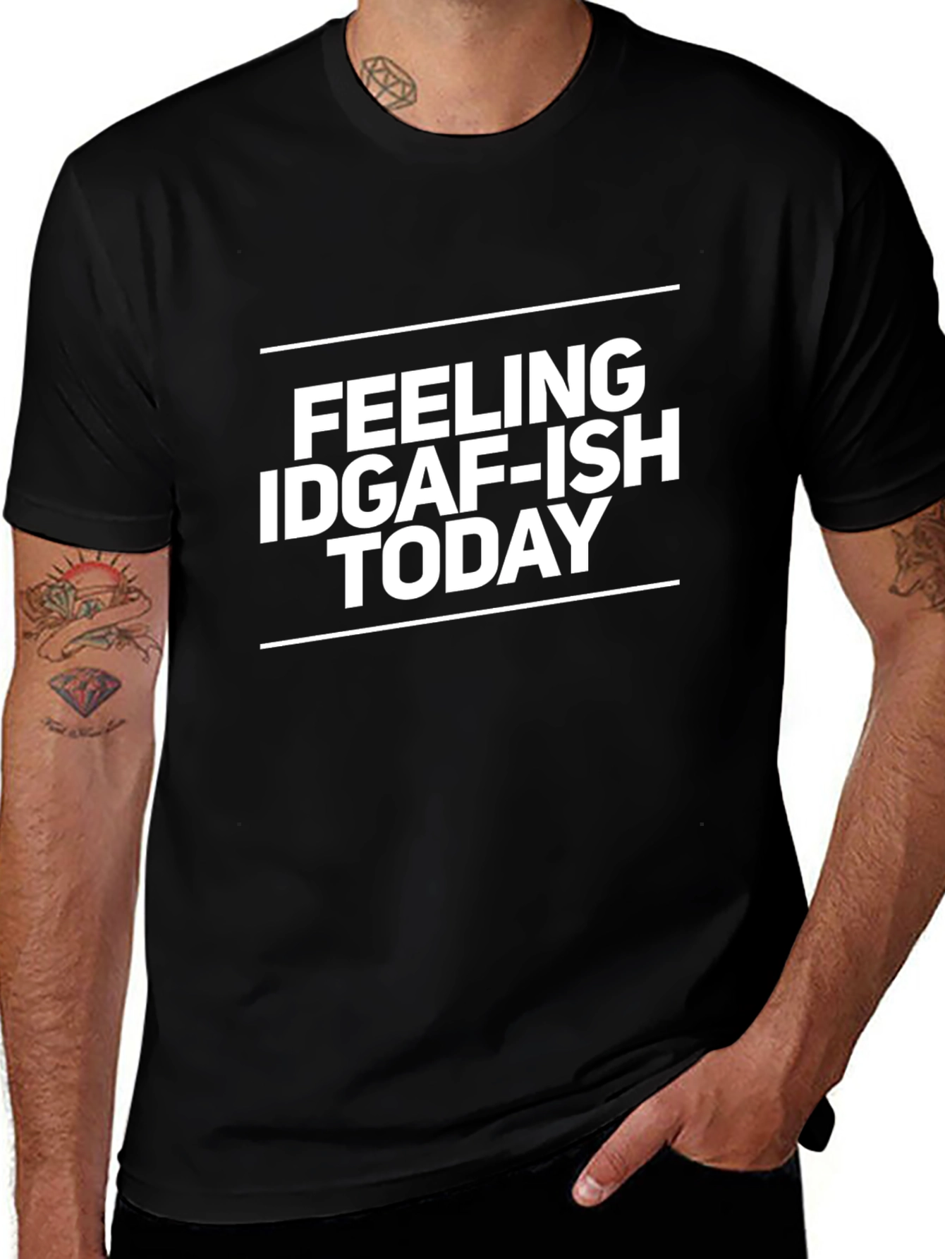 Feeling IDGAF-ISH Today T-Shirt - Black