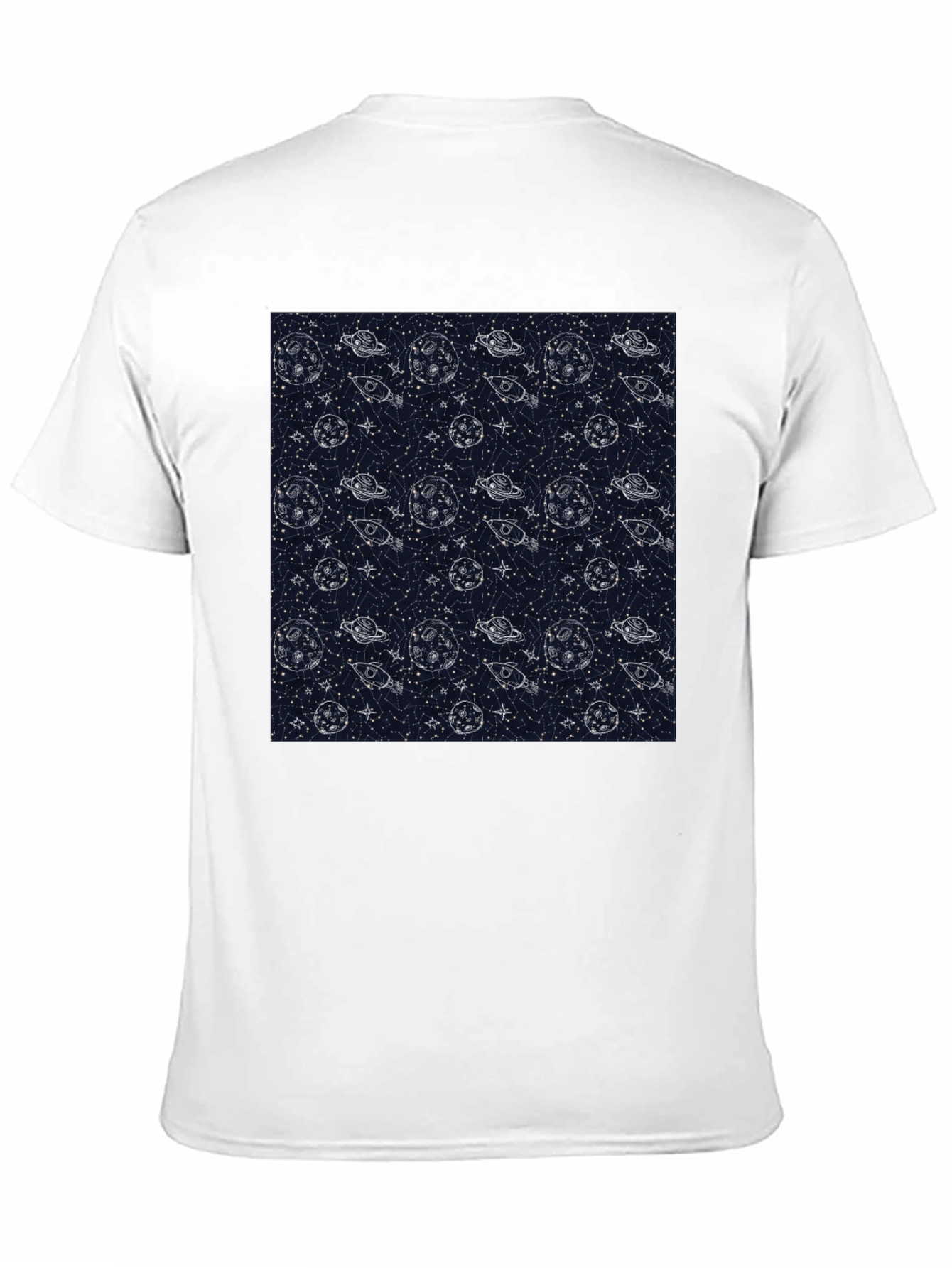 Space Pattern Crew Neck T-Shirt