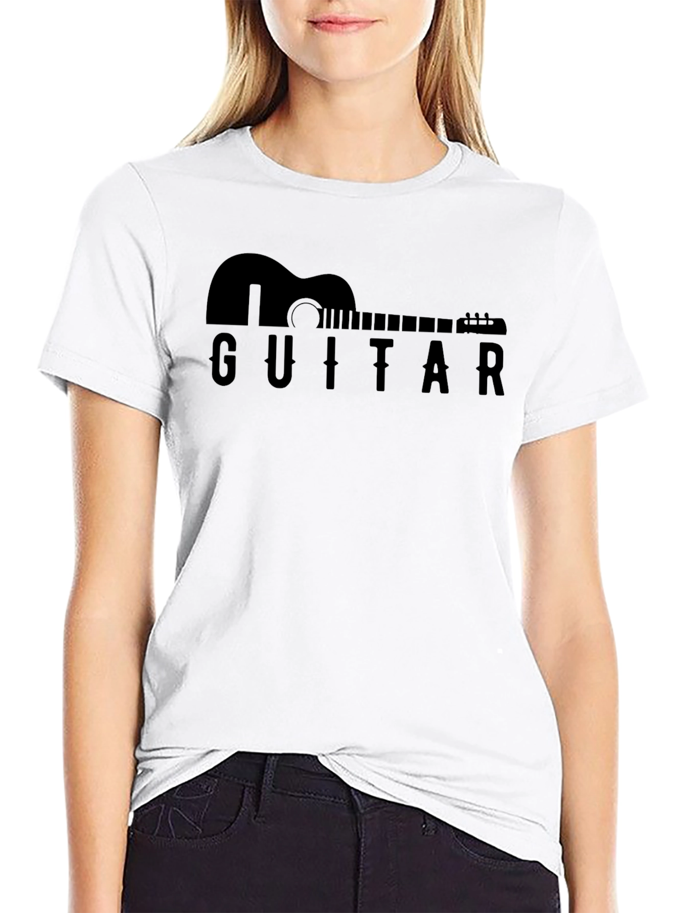 Guitar Silhouette Black T-Shirt