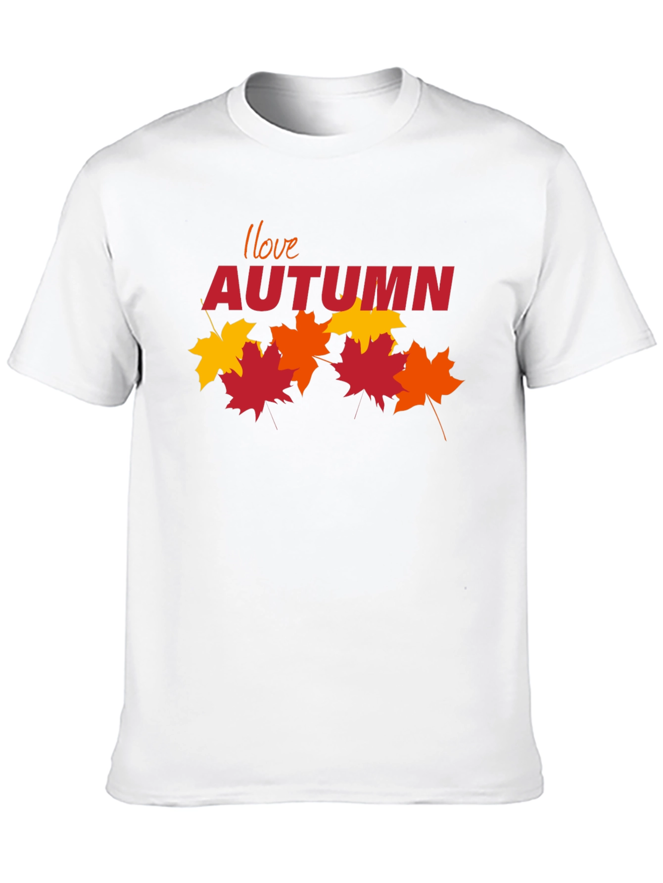 I Love Autumn Black T-Shirt