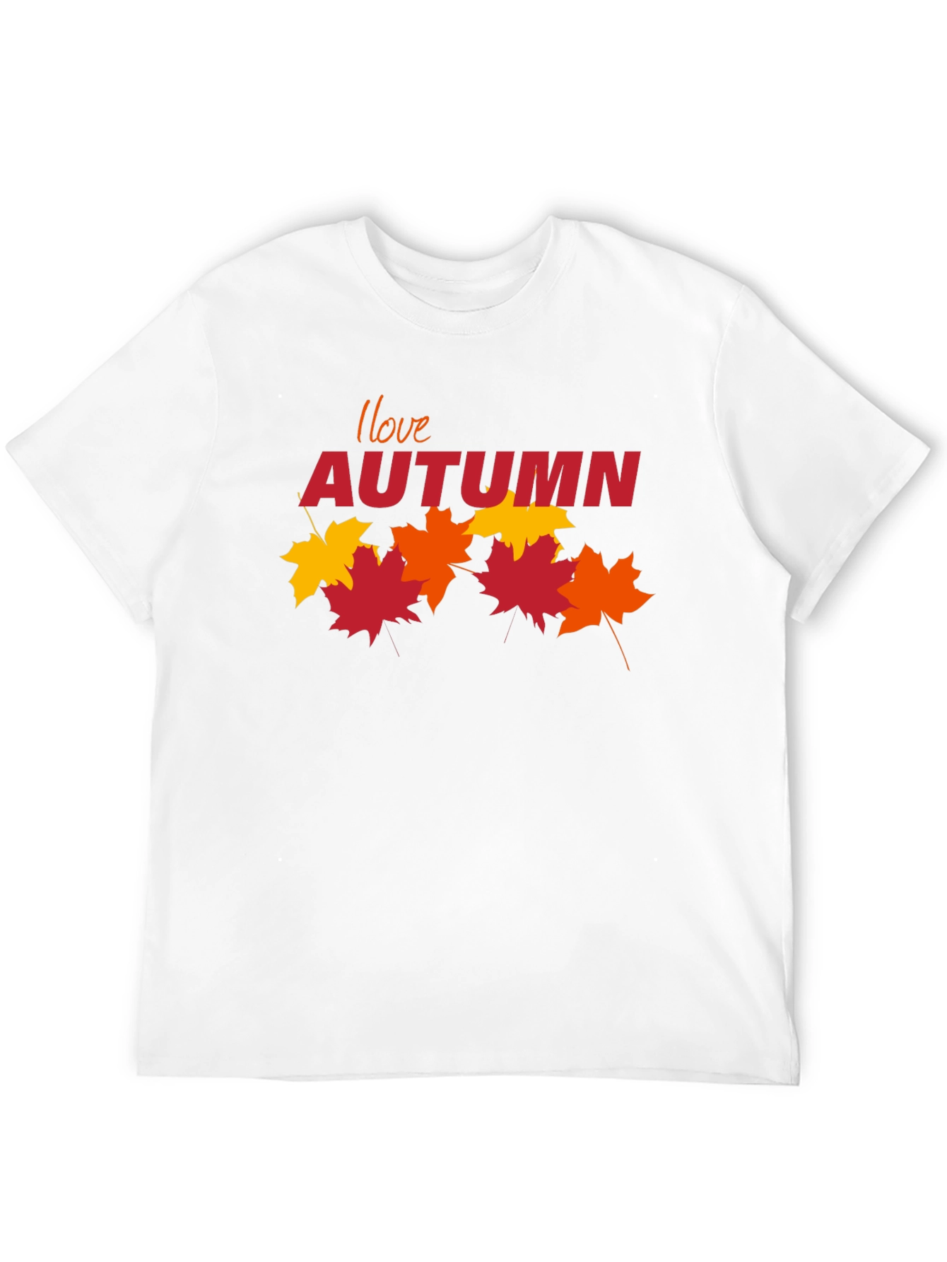 I Love Autumn Black T-Shirt