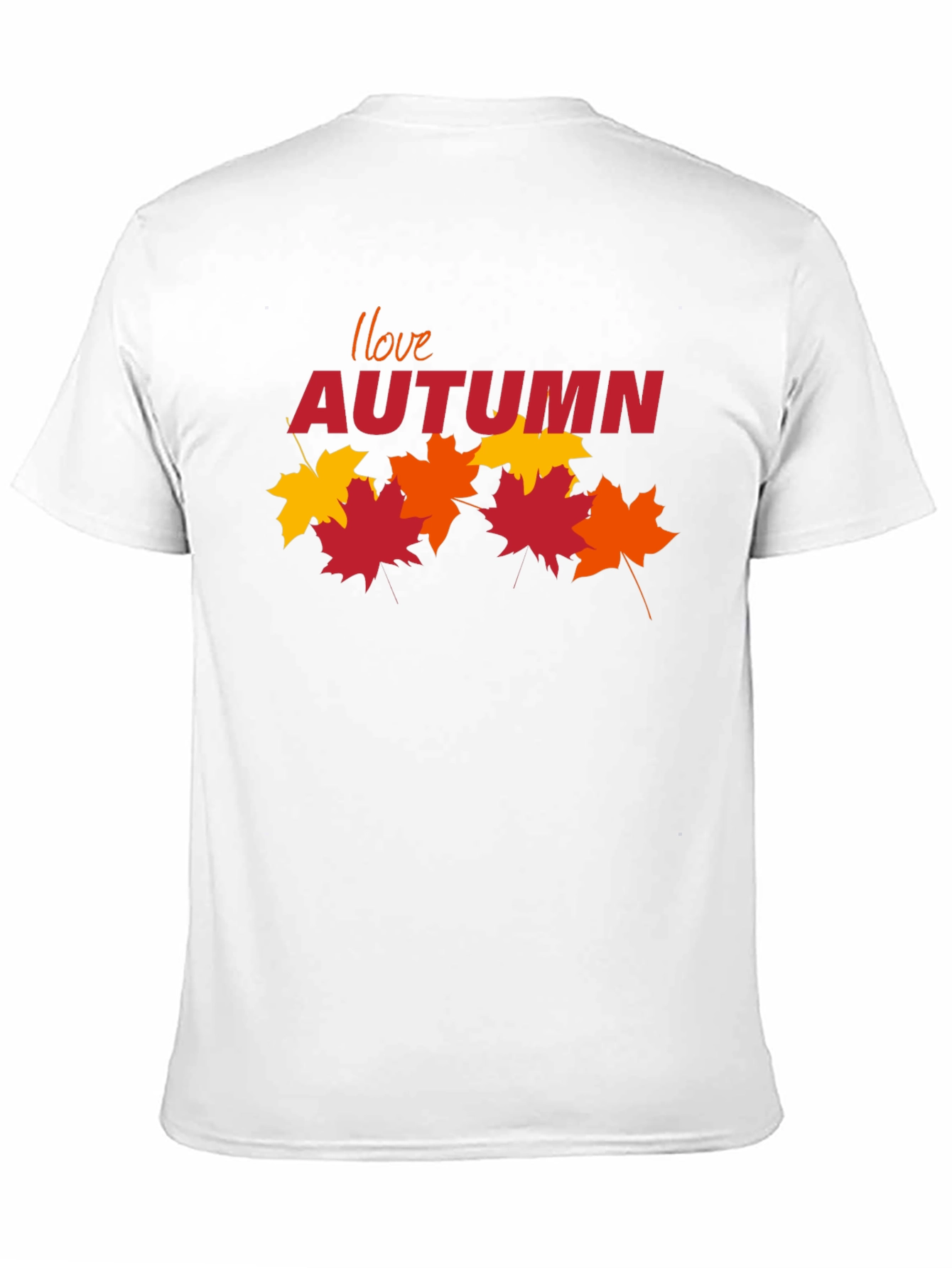 I Love Autumn Black T-Shirt