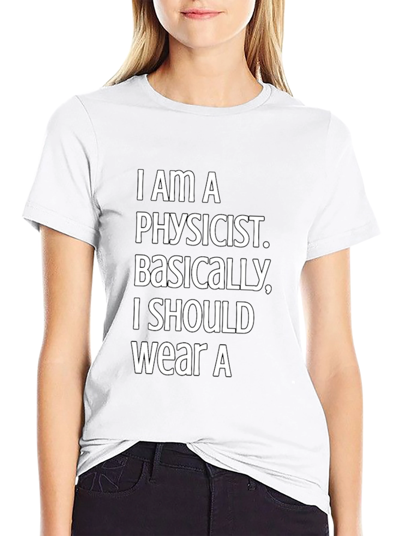 Physicist Humor Graphic T-Shirt - Black