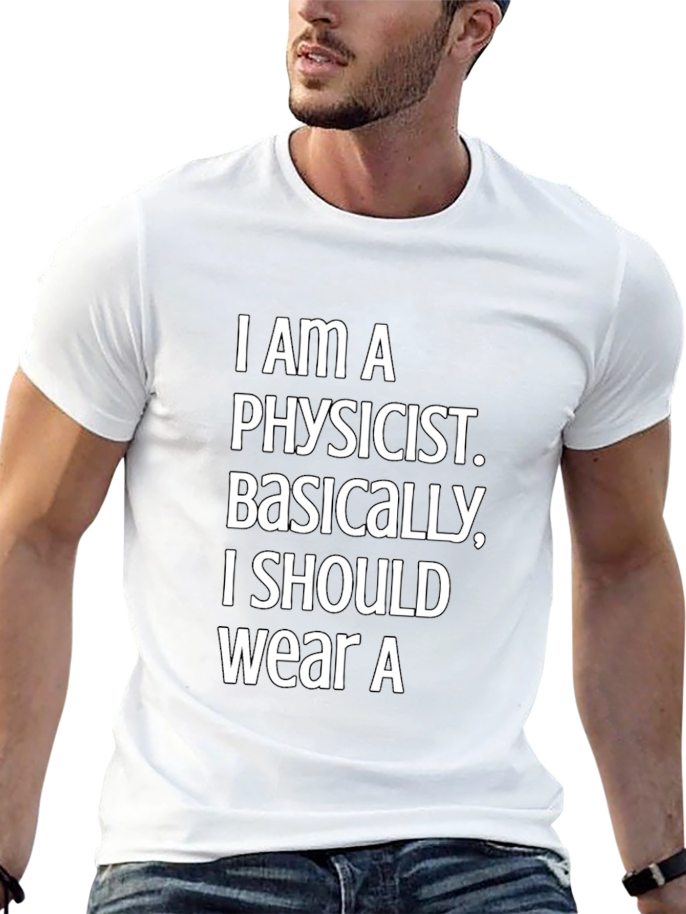 Physicist Humor Graphic T-Shirt - Black