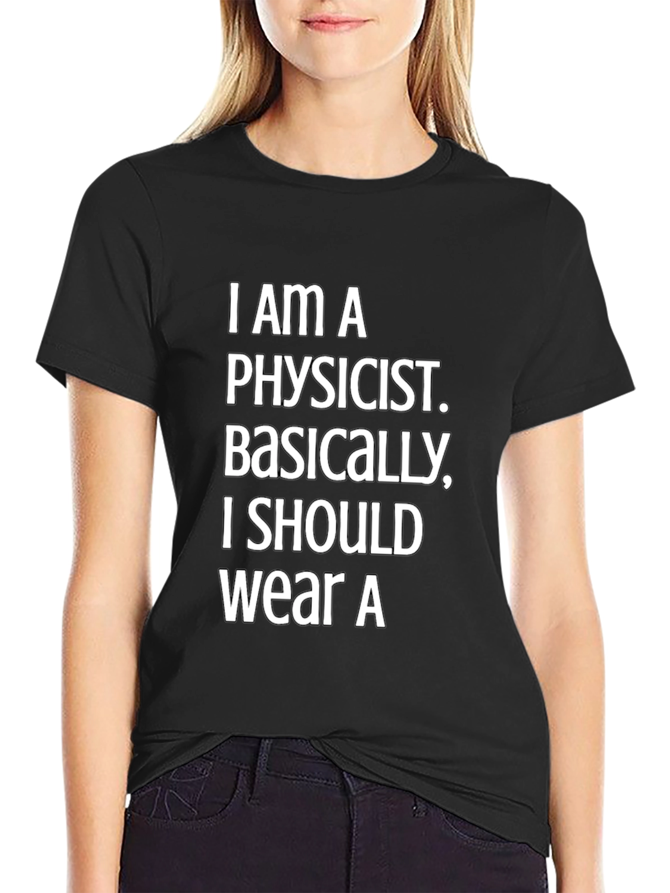 Physicist Humor Graphic T-Shirt - Black