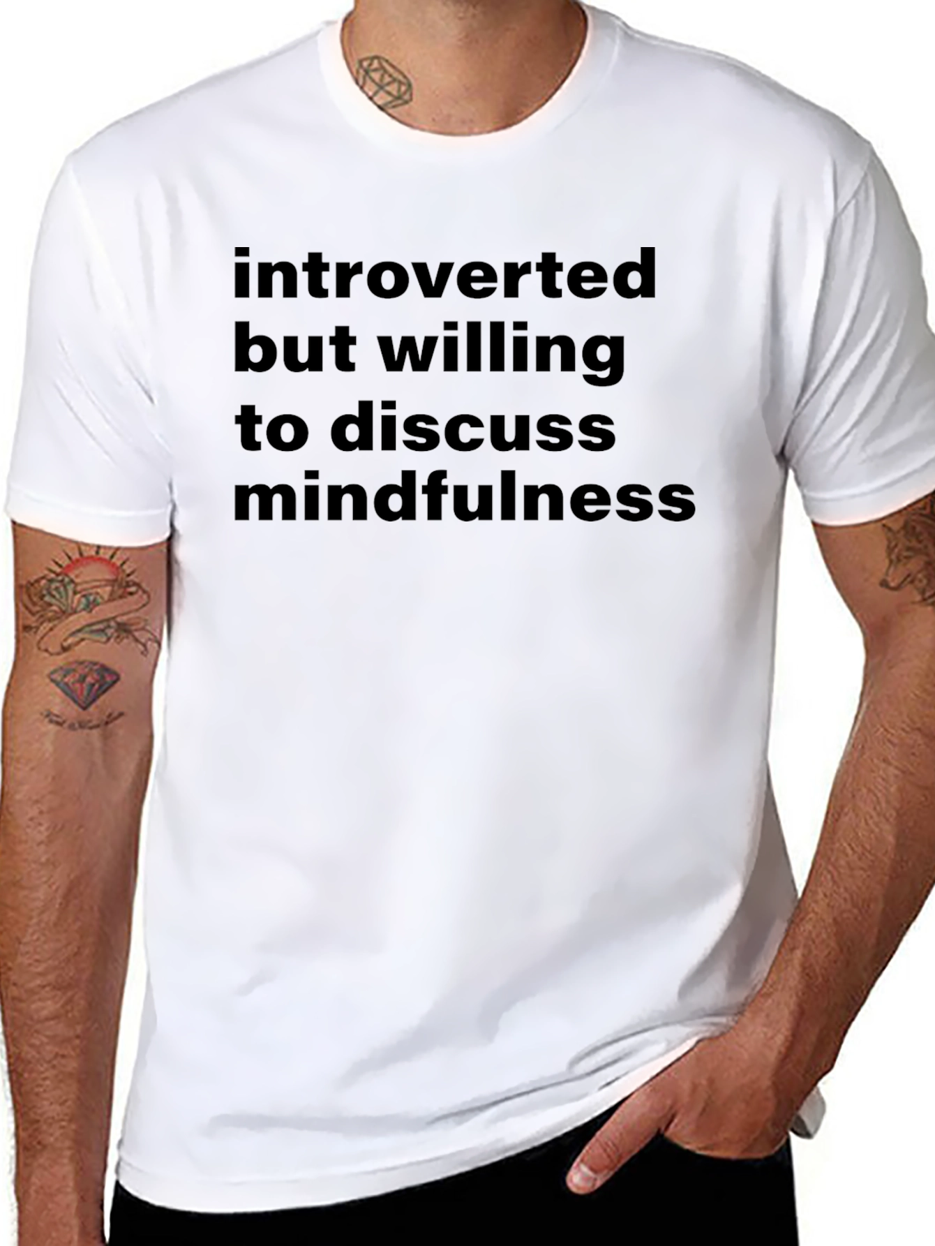 Introverted Mindfulness Black Graphic Tee