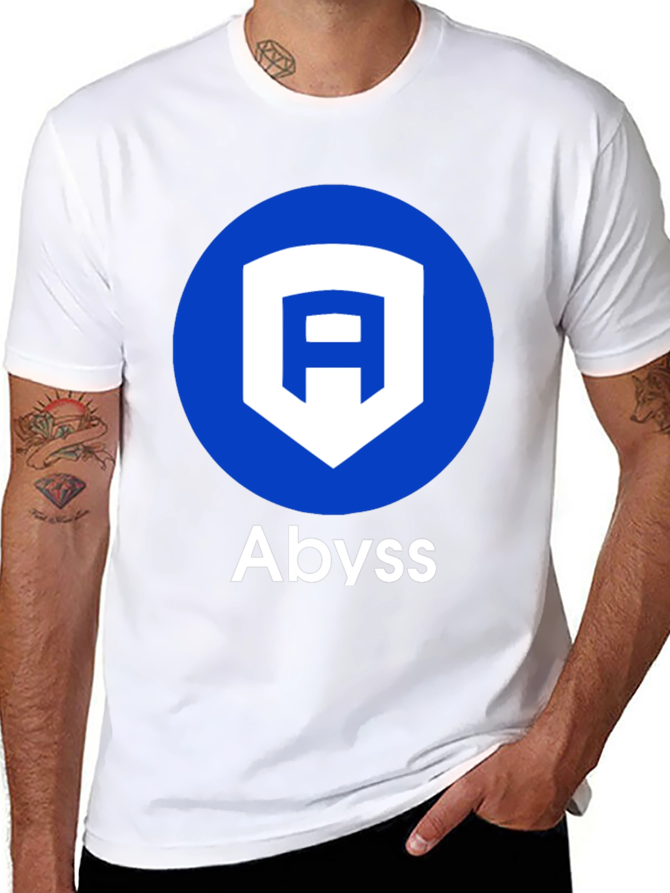 Abyss Logo Graphic Tee - Casual Black T-Shirt