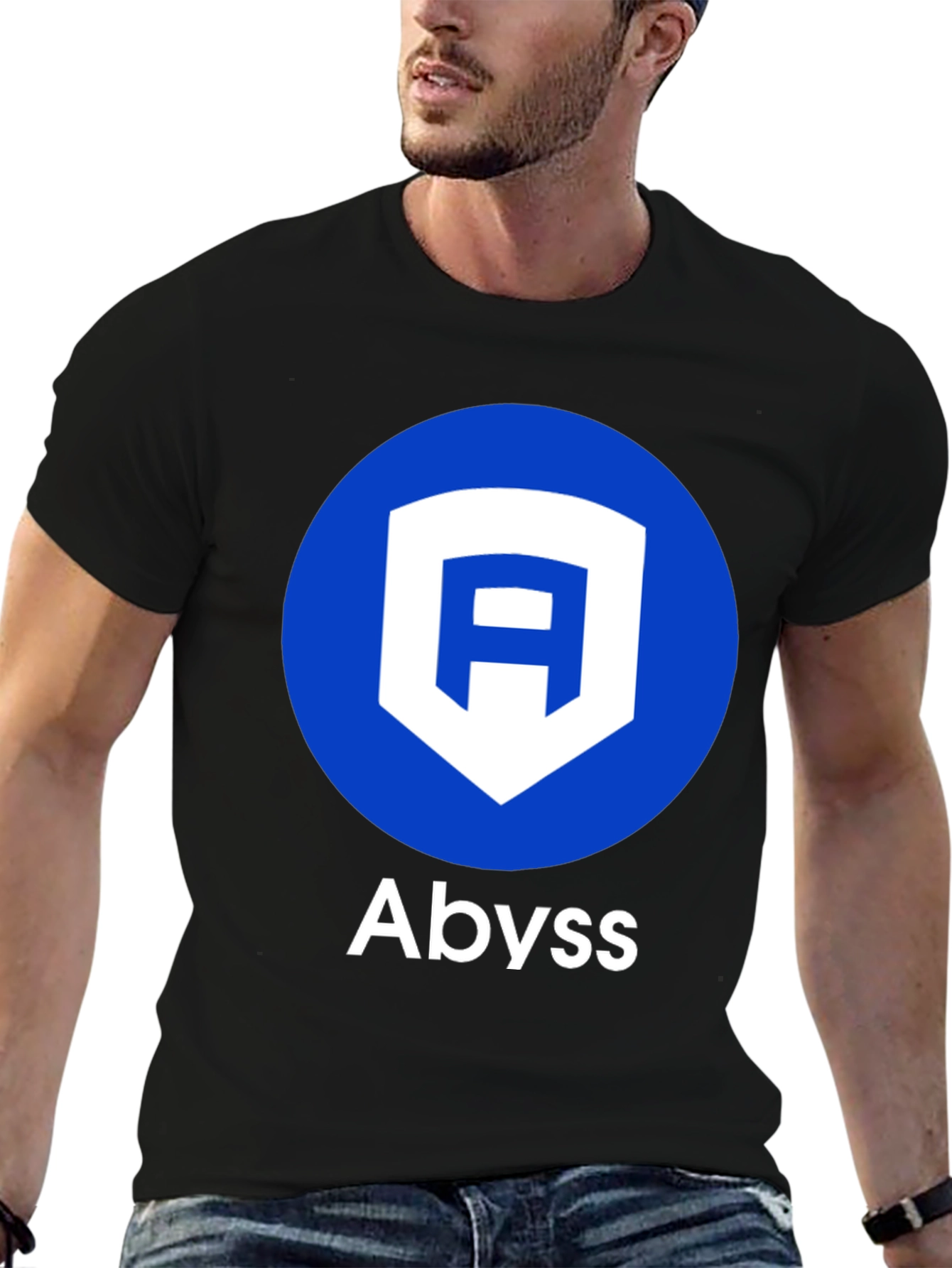 Abyss Logo Graphic Tee - Casual Black T-Shirt
