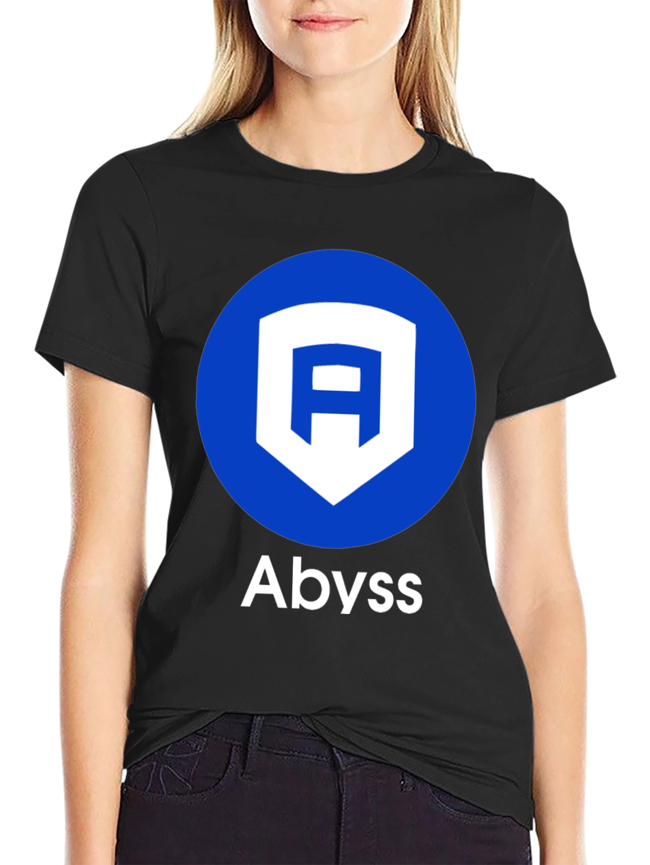 Abyss Logo Graphic Tee - Casual Black T-Shirt