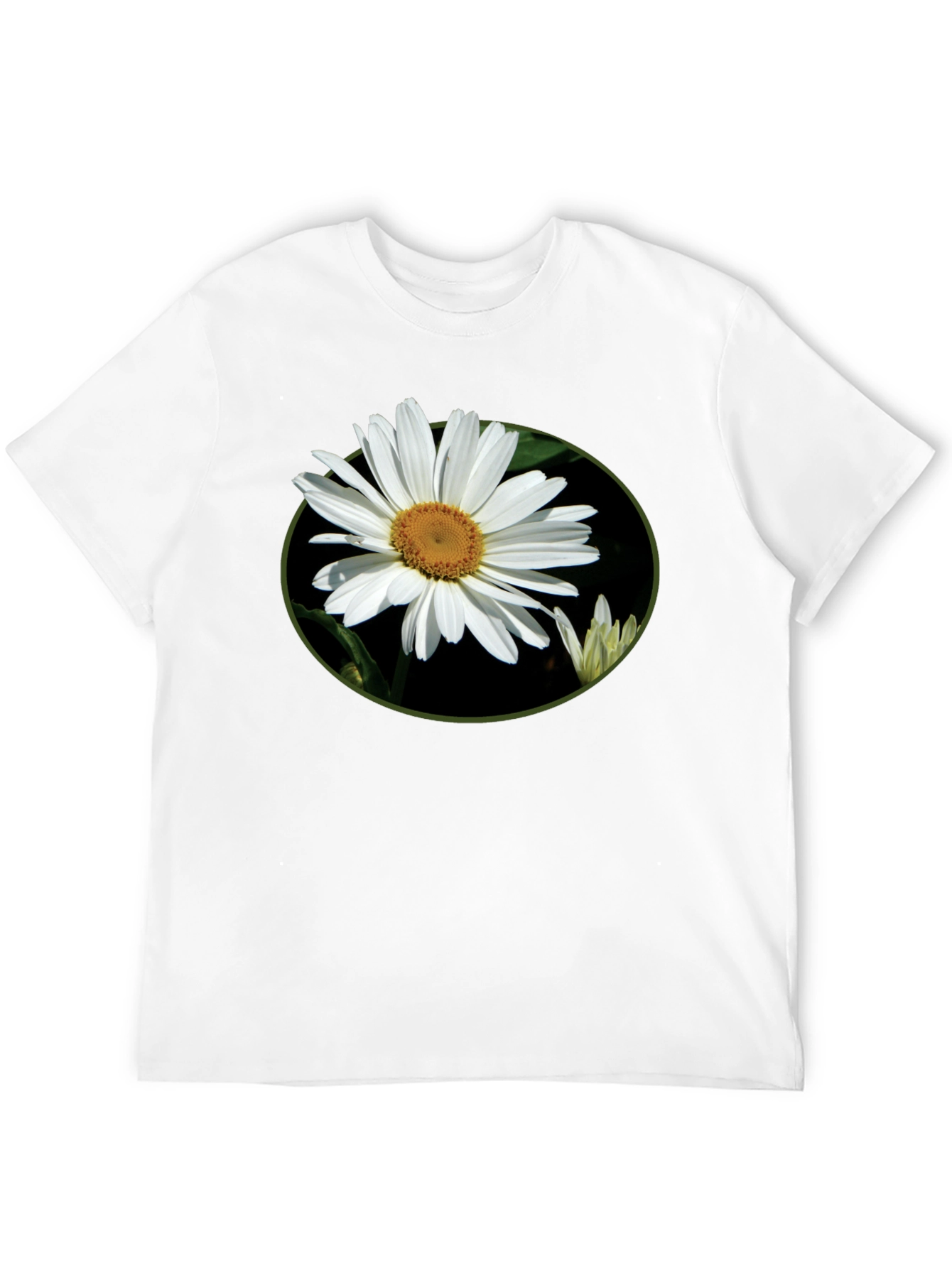 Daisy Flower Graphic Tee - Casual Black T-Shirt