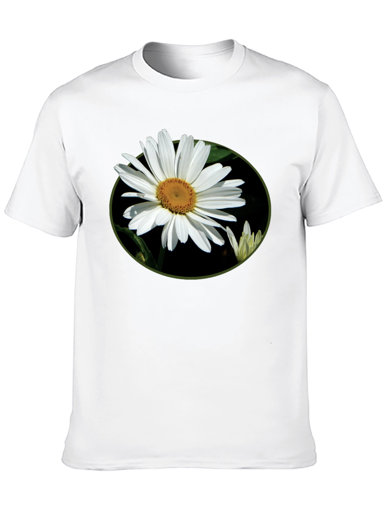 Daisy Flower Graphic Tee - Casual Black T-Shirt