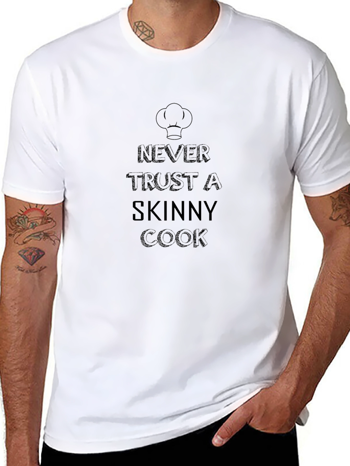 Never Trust a Skinny Cook Graphic T-Shirt