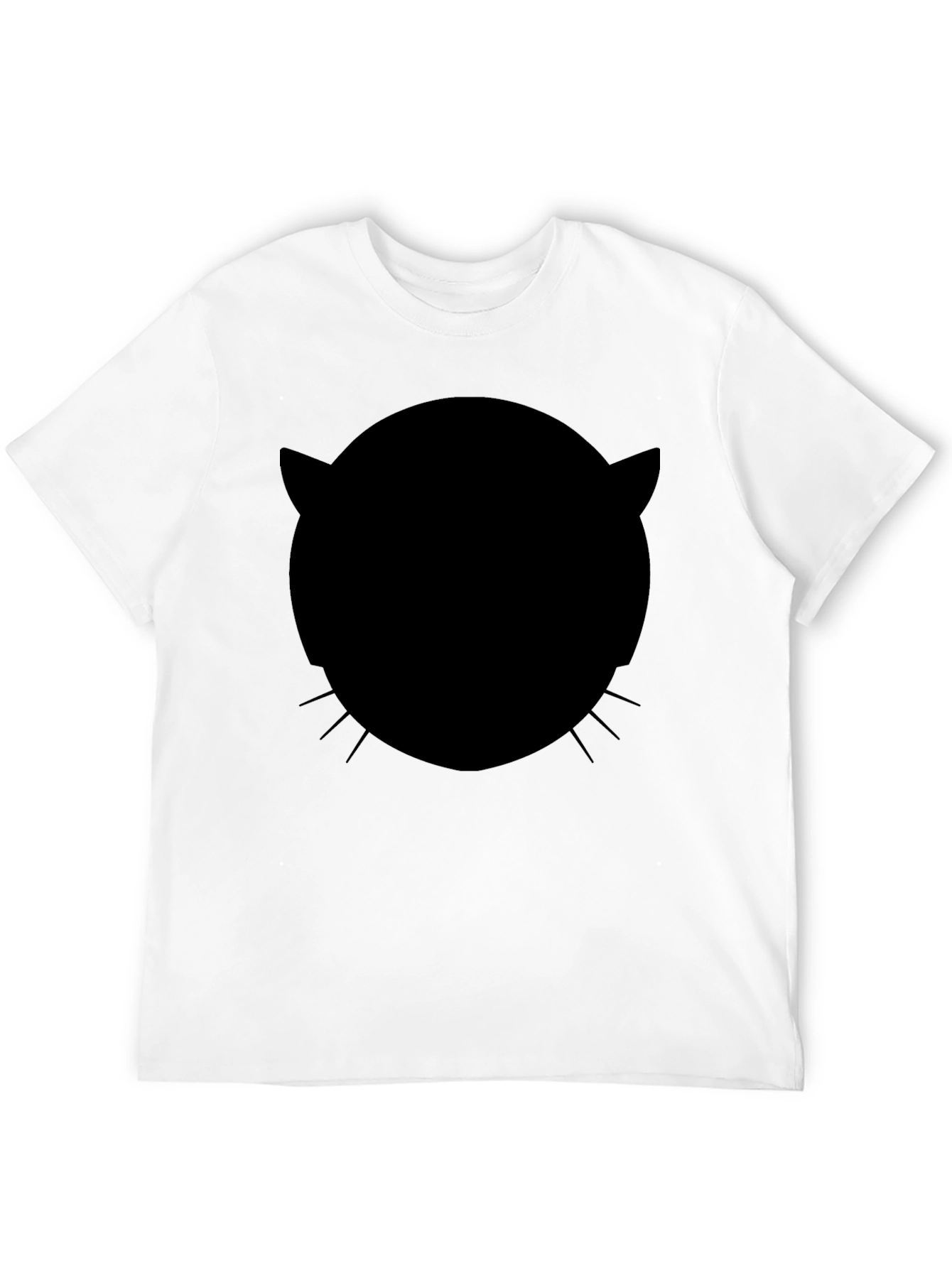 Mystery Cat Silhouette Black T-Shirt