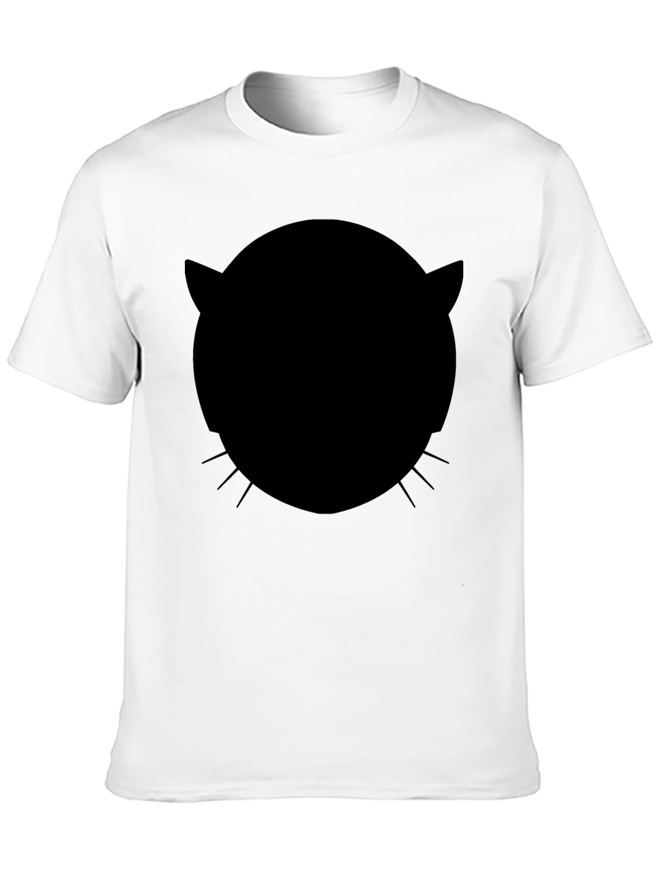 Mystery Cat Silhouette Black T-Shirt