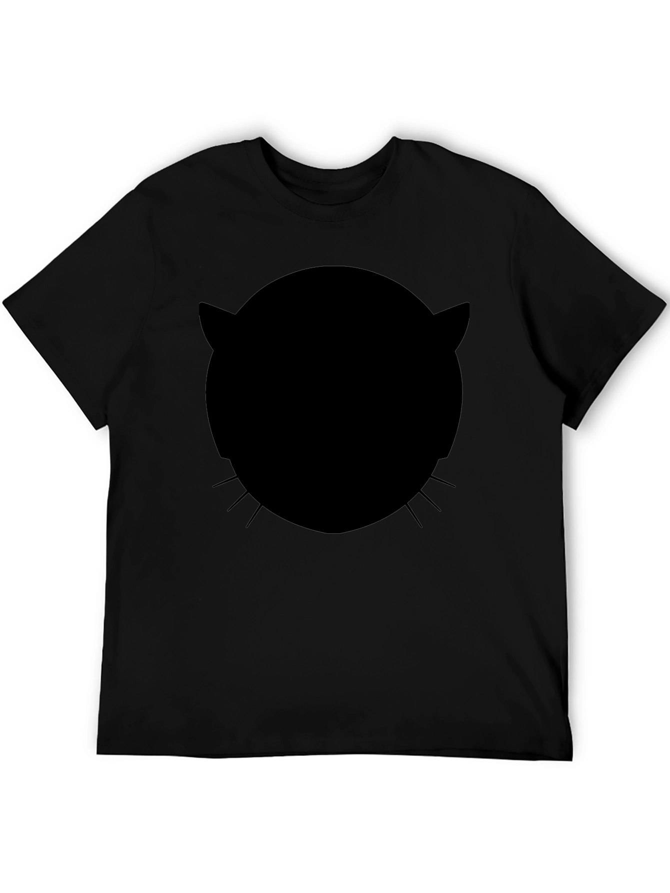 Mystery Cat Silhouette Black T-Shirt