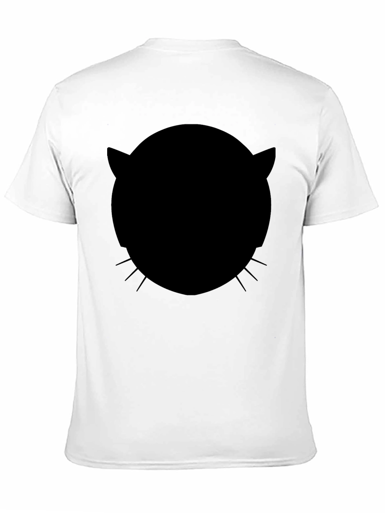 Mystery Cat Silhouette Black T-Shirt