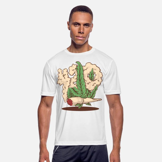 420 hemp hand holding a cannabis joint cartoon