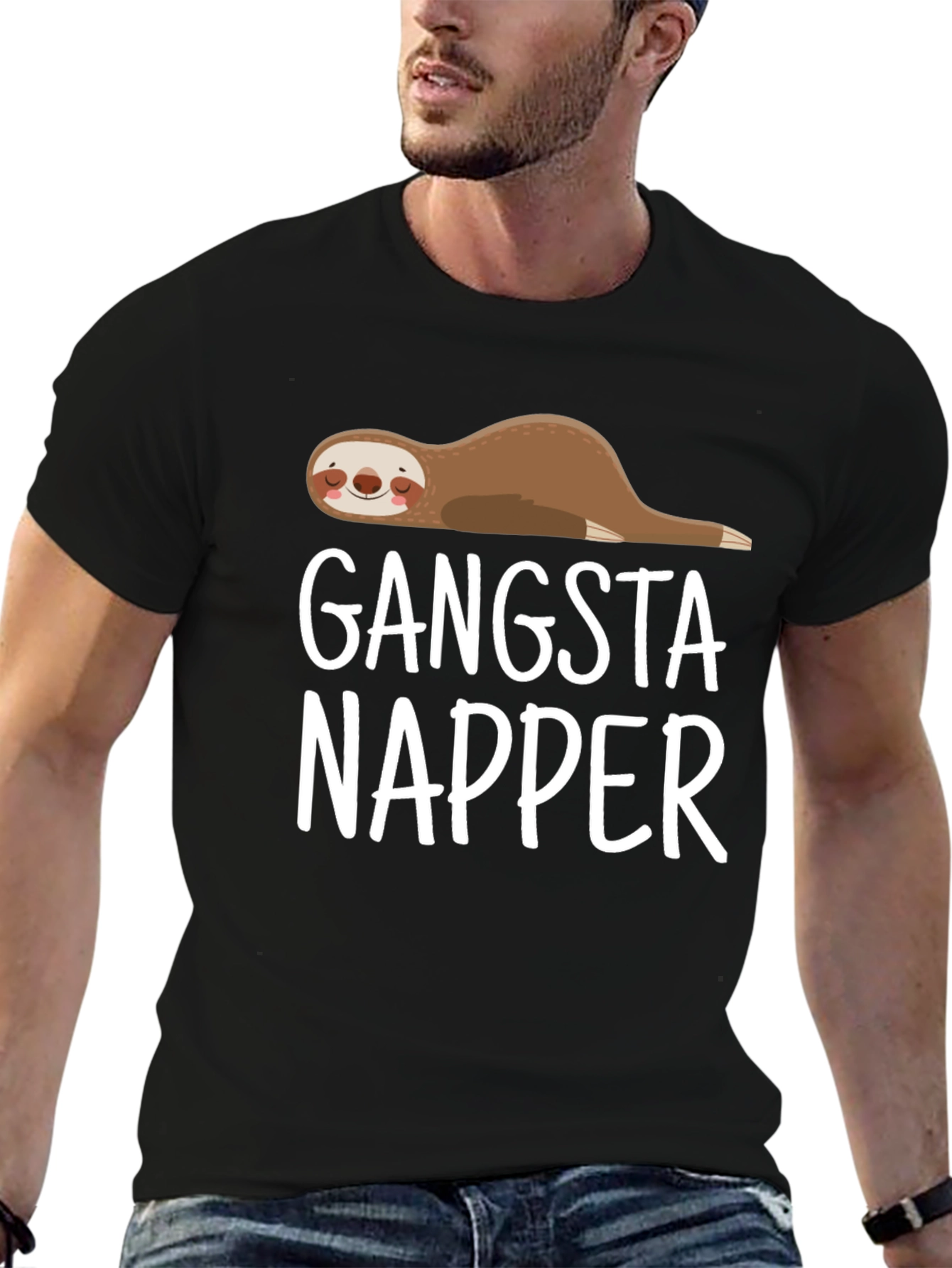 Gangsta Napper Sloth T-Shirt - Lazy Lounger Style